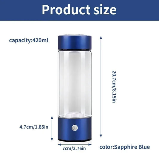 HydroGlass – Portable Hydrogen Water Ionizer & Rechargeable Health Cup