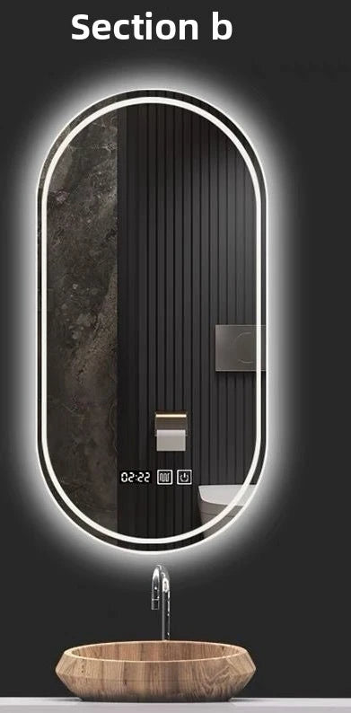 SmartMirror Oval – LED Defogging Bathroom Vanity & Full Body Wall Mirror
