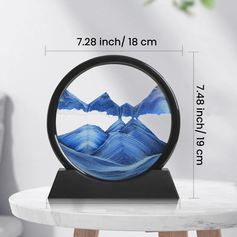 SandScape 3D – Flowing Hourglass Sand Art Picture for Home & Office Decor