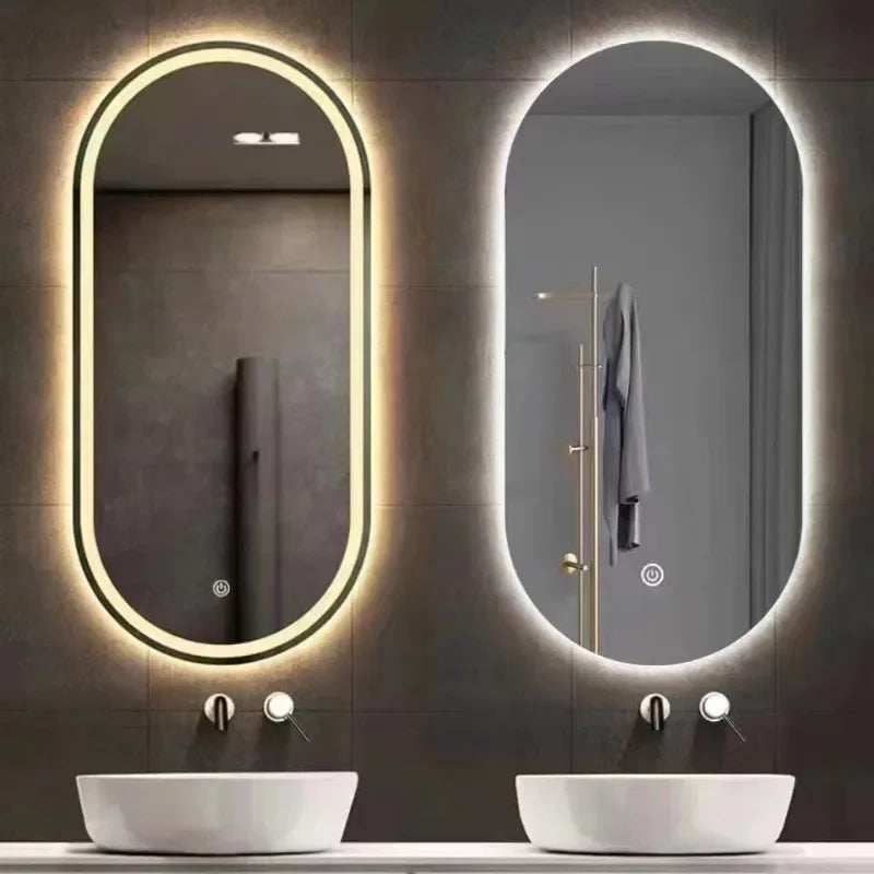 SmartMirror Oval – LED Defogging Bathroom Vanity & Full Body Wall Mirror