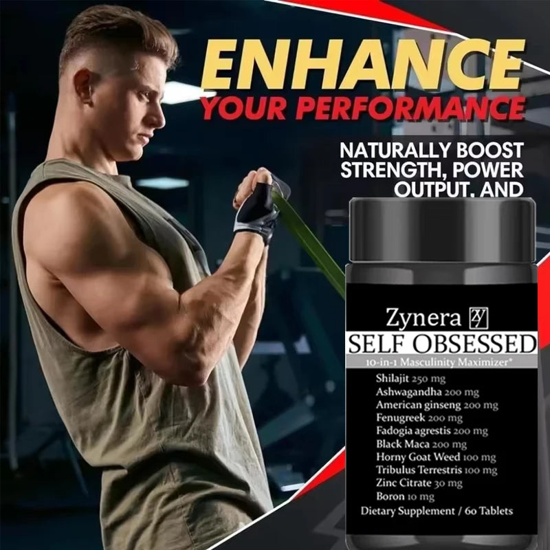 ManForce Trio – Ashwagandha, Shilajit & Maca Men's Vitality Supplement (60 Capsules)