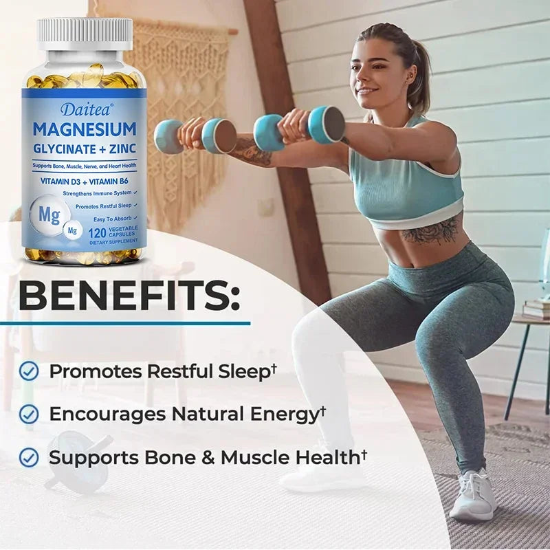 MagZinc Triple – Magnesium, Zinc & D3 Sleep & Bone Support (60 Capsules)