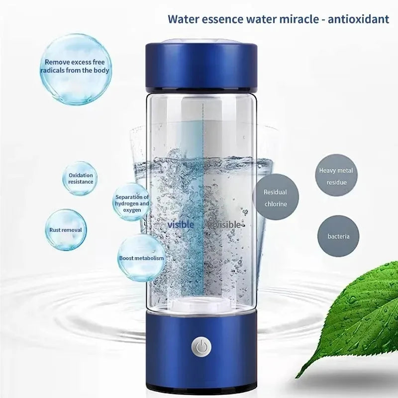 HydroGlass – Portable Hydrogen Water Ionizer & Rechargeable Health Cup