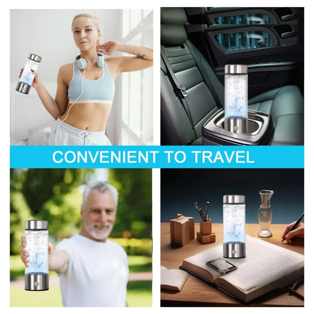 HydroGlass – Portable Hydrogen Water Ionizer & Rechargeable Health Cup