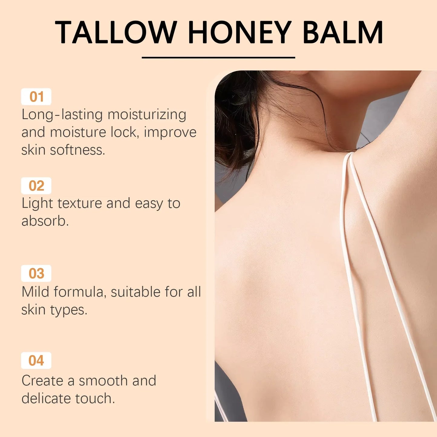 TallowGlow Balm – Honey & Tallow Hydrating Skin Cream (50ml)