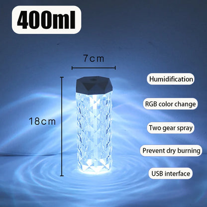 AromaBreeze 400ml – USB Air Humidifier & Essential Oil Diffuser with RGB Light