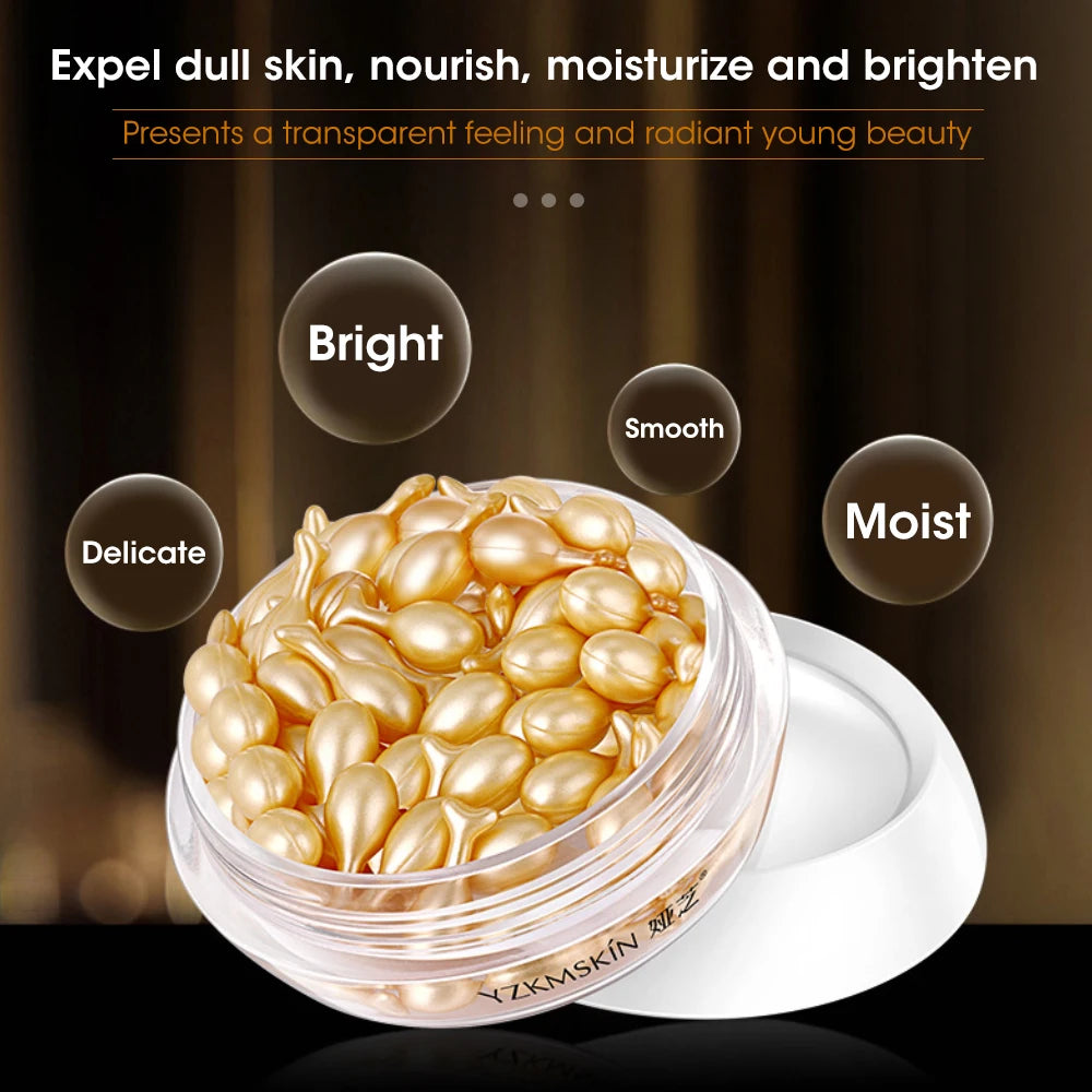 FullereneGlow Capsule Serum – Brightening & Firming Facial Essence (30/60 PCS)