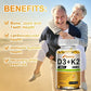VitaD3+K2 – 5000IU Vitamin D3 & MK-7 Bone & Immune Support (60 Capsules)