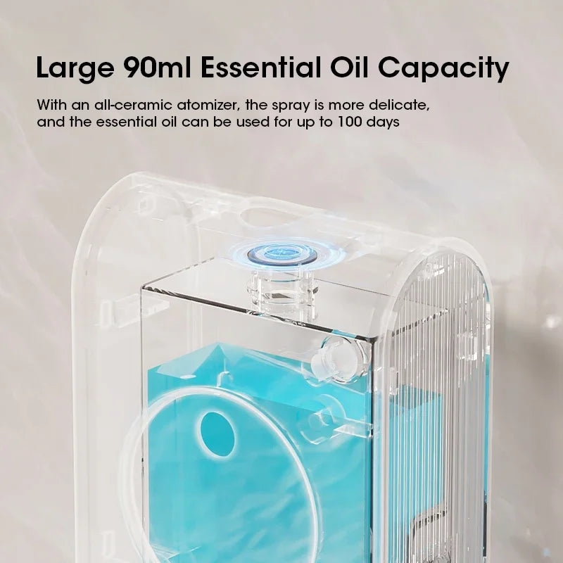 ScentClock – Wall-Mounted Auto Fragrance Diffuser with Clock & USB Recharge