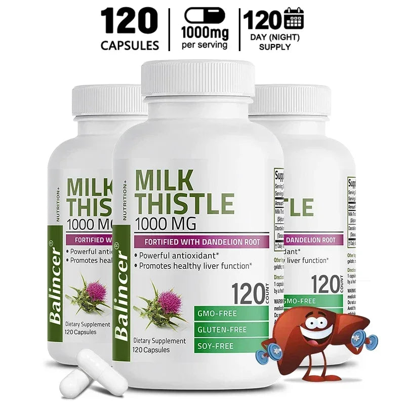 LiverShield – Milk Thistle & Dandelion Root Liver Detox Support (120 Capsules)