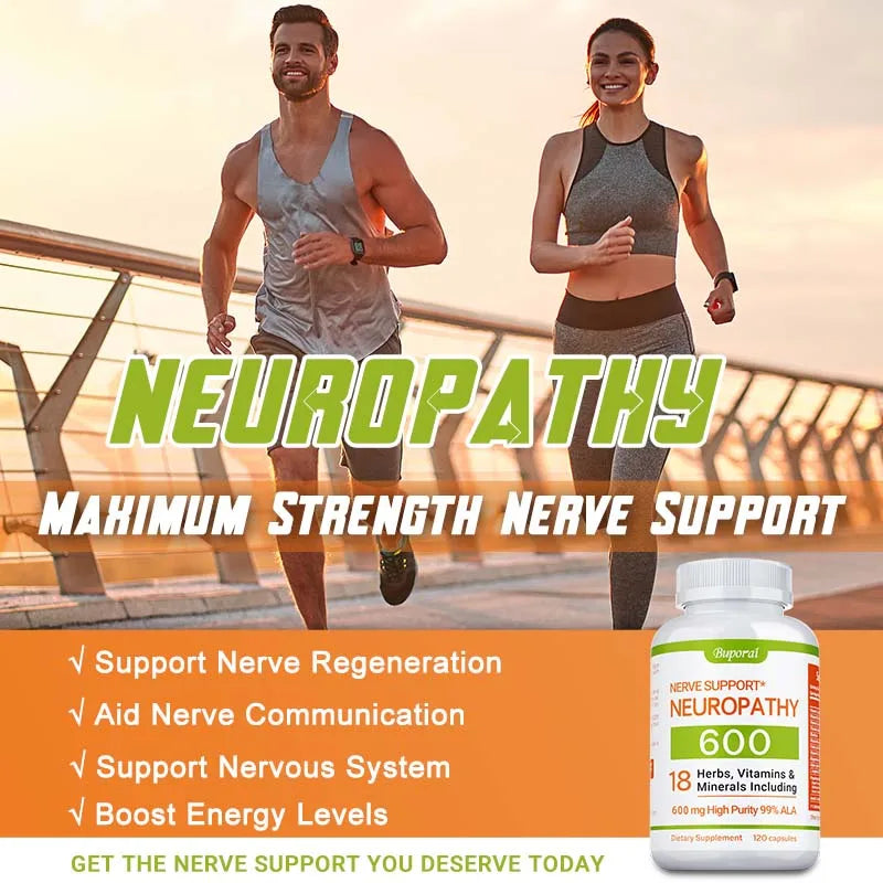 NeuroShield 600mg – Nervous System, Brain & Energy Support (60 Capsules)