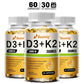 VitaD3+K2 – 5000IU Vitamin D3 & MK-7 Bone & Immune Support (60 Capsules)