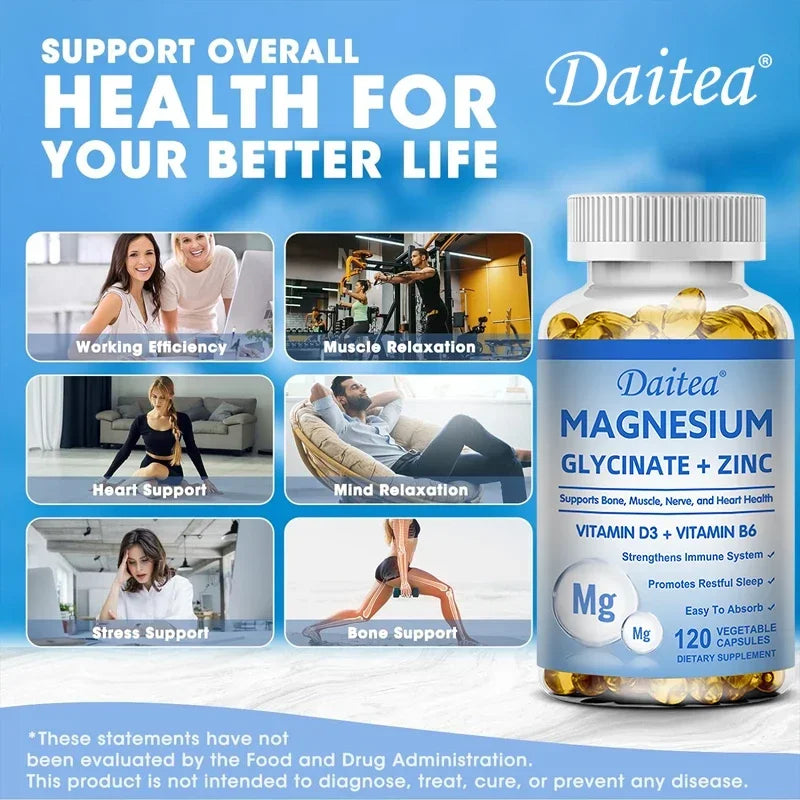 MagZinc Triple – Magnesium, Zinc & D3 Sleep & Bone Support (60 Capsules)