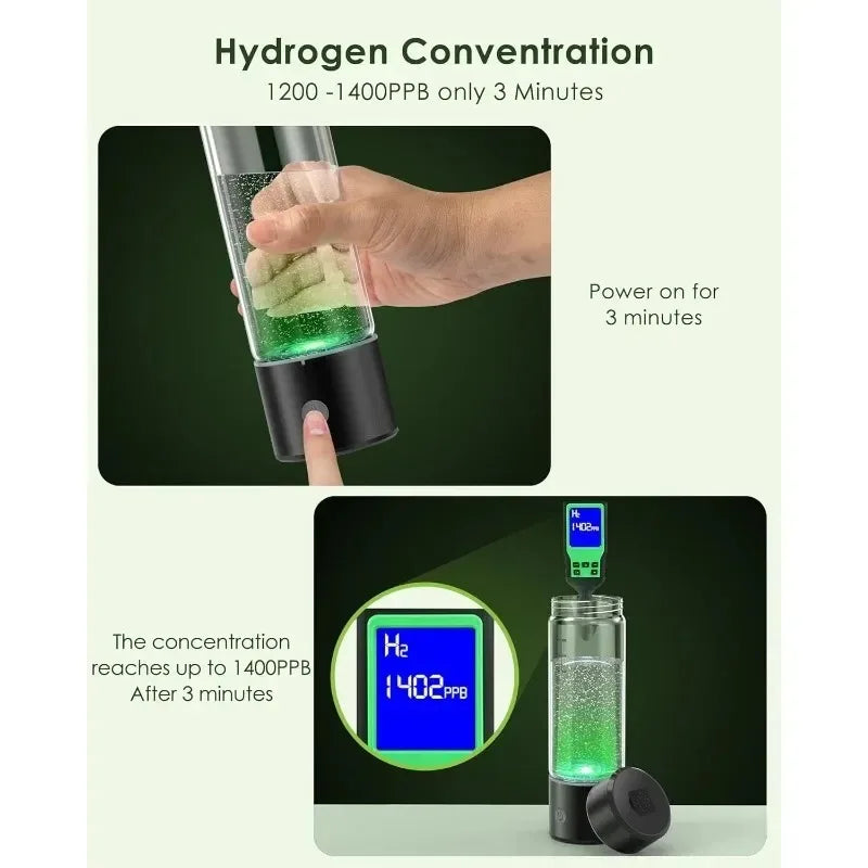 HydroGlass – Portable Hydrogen Water Ionizer & Rechargeable Health Cup