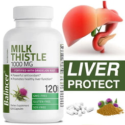 LiverShield – Milk Thistle & Dandelion Root Liver Detox Support (120 Capsules)