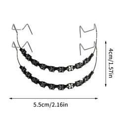 ColorBrace Fashion – Colorful Temporary Tooth Decoration with Metal Brackets (1 Pair)