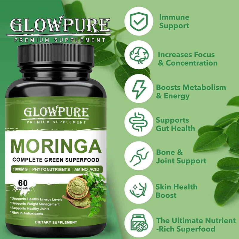 MoringaPure – Superfood Energy, Skin & Immune Support (60 Capsules)