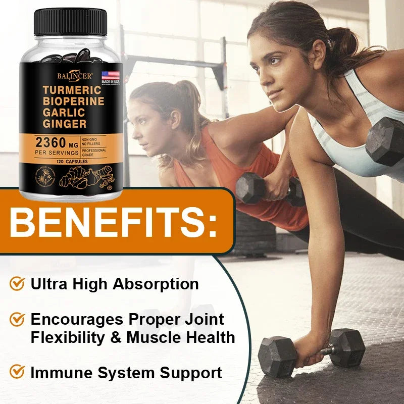 TurmaGold 4-in-1 – Turmeric Ginger & Curcumin Complex (60 Capsules)