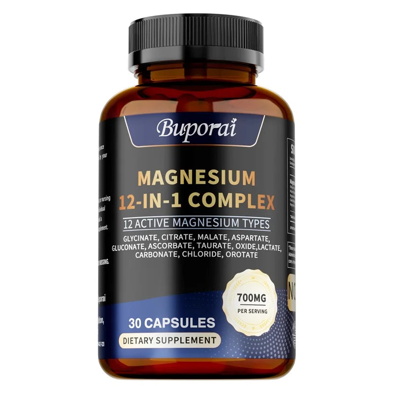 MagRelax Complex – Sleep, Muscle & Stress Relief Supplement (60 Capsules)