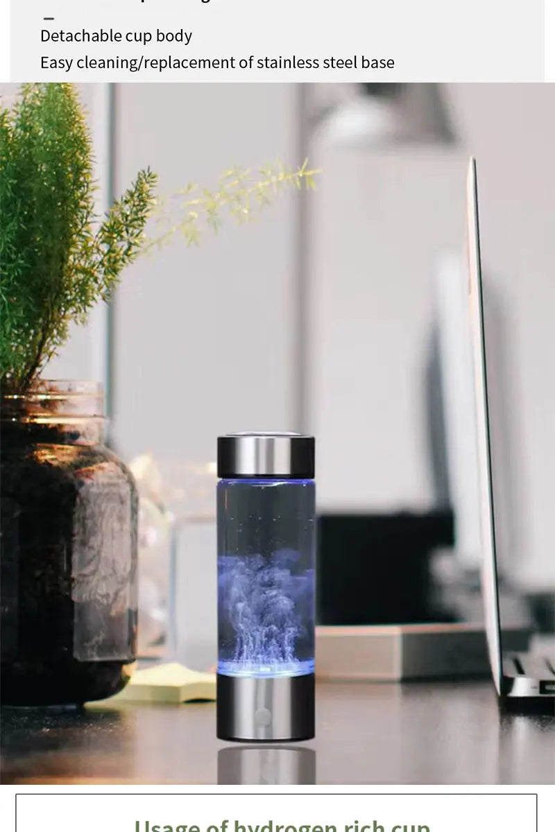 HydroGen Pro 420ml – Electric Hydrogen-Rich Water Generator Bottle & Ionizer