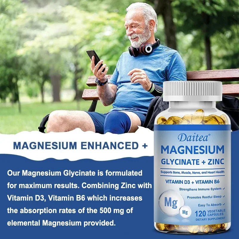 MagZinc Triple – Magnesium, Zinc & D3 Sleep & Bone Support (60 Capsules)