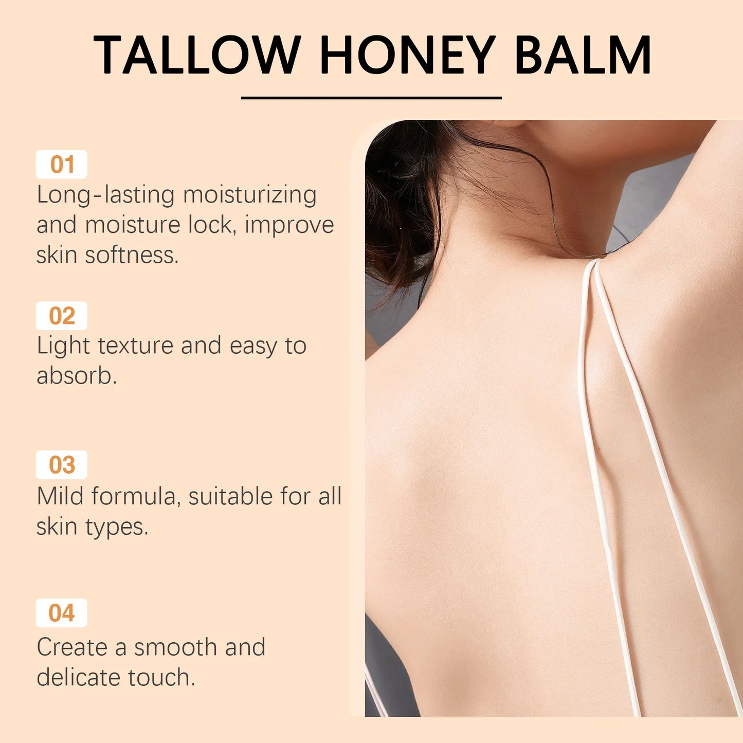 TallowGlow Balm – Honey & Tallow Hydrating Skin Cream (50ml)