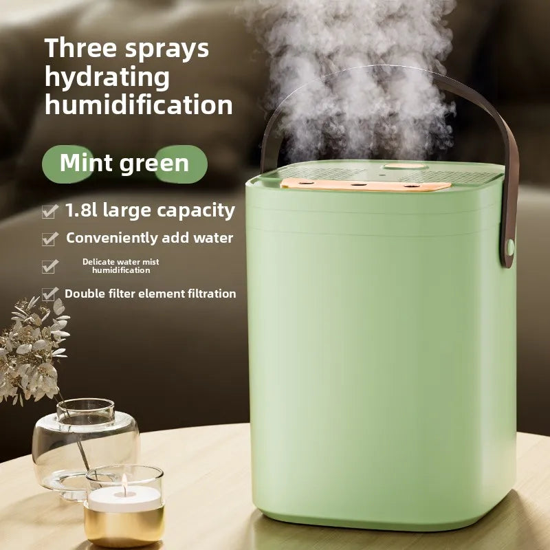 MistCloud 1.8L – Triple Nozzle Night Light Humidifier & Aromatherapy Machine
