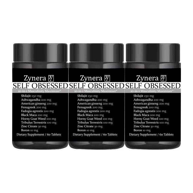ManForce Trio – Ashwagandha, Shilajit & Maca Men's Vitality Supplement (60 Capsules)