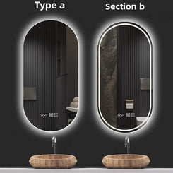 SmartMirror Oval – LED Defogging Bathroom Vanity & Full Body Wall Mirror