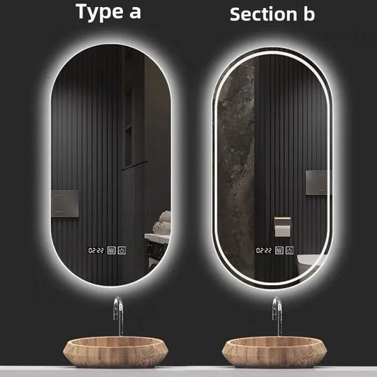 SmartMirror Oval – LED Defogging Bathroom Vanity & Full Body Wall Mirror