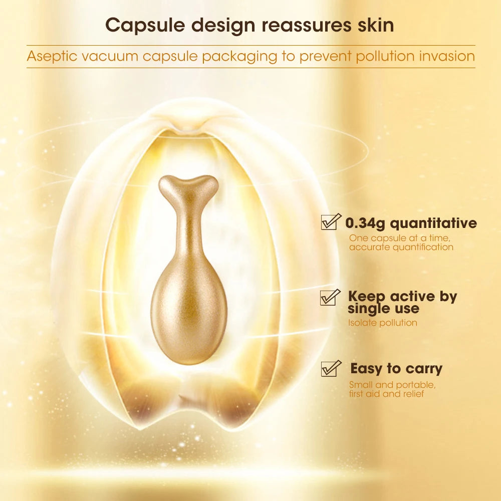 FullereneGlow Capsule Serum – Brightening & Firming Facial Essence (30/60 PCS)
