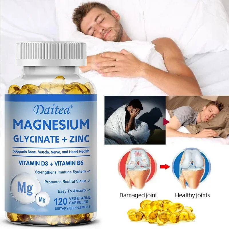 MagZinc Triple – Magnesium, Zinc & D3 Sleep & Bone Support (60 Capsules)