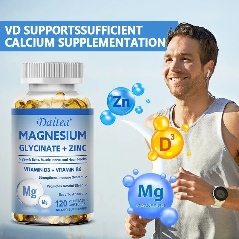 MagZinc Triple – Magnesium, Zinc & D3 Sleep & Bone Support (60 Capsules)