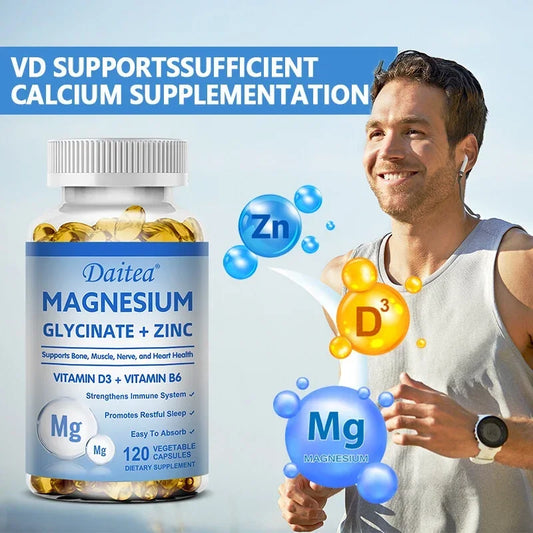 MagZinc Triple – Magnesium, Zinc & D3 Sleep & Bone Support (60 Capsules)