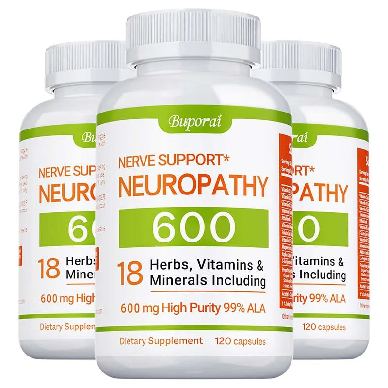 NeuroShield 600mg – Nervous System, Brain & Energy Support (60 Capsules)