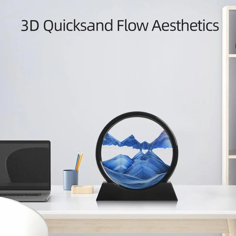 SandScape 3D – Flowing Hourglass Sand Art Picture for Home & Office Decor