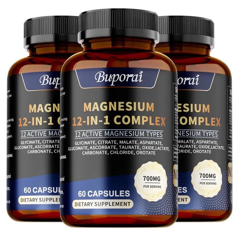 MagRelax Complex – Sleep, Muscle & Stress Relief Supplement (60 Capsules)