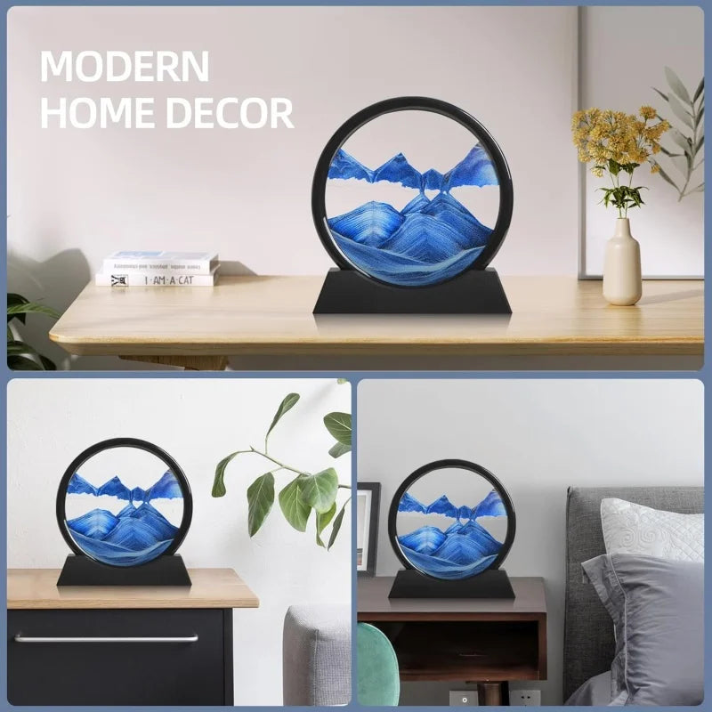 SandScape 3D – Flowing Hourglass Sand Art Picture for Home & Office Decor