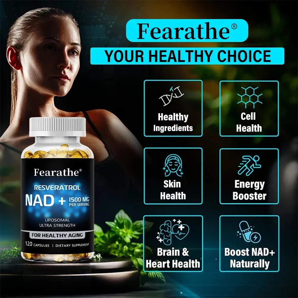 NAD+ Boost – Resveratrol Anti-Aging & Cellular Energy Complex (120 Capsules)