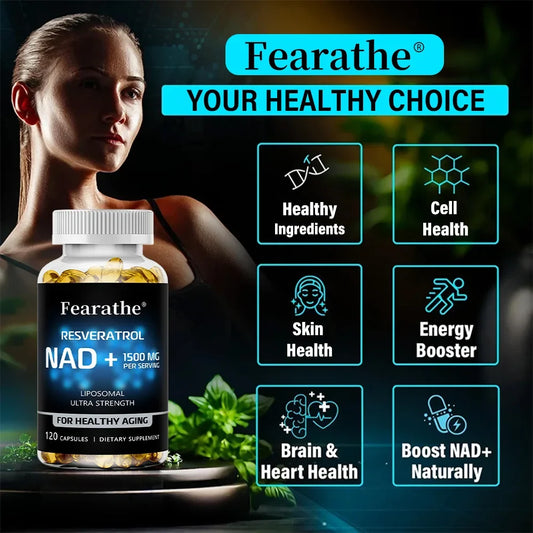 NAD+ Boost – Resveratrol Anti-Aging & Cellular Energy Complex (120 Capsules)