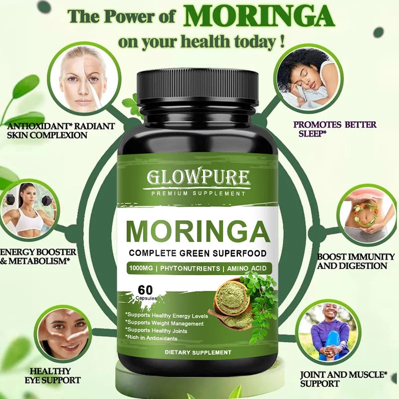 MoringaPure – Superfood Energy, Skin & Immune Support (60 Capsules)