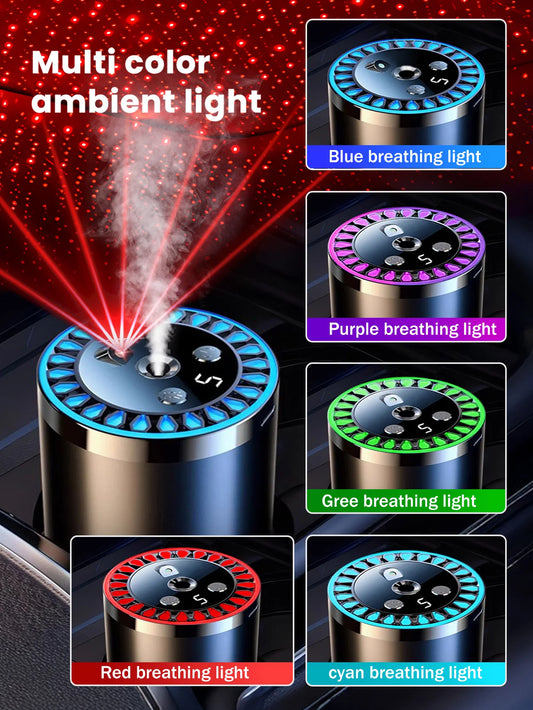 StarAroma Car Diffuser – Multi-Color Starlight Lamp with 5 Essential Oils