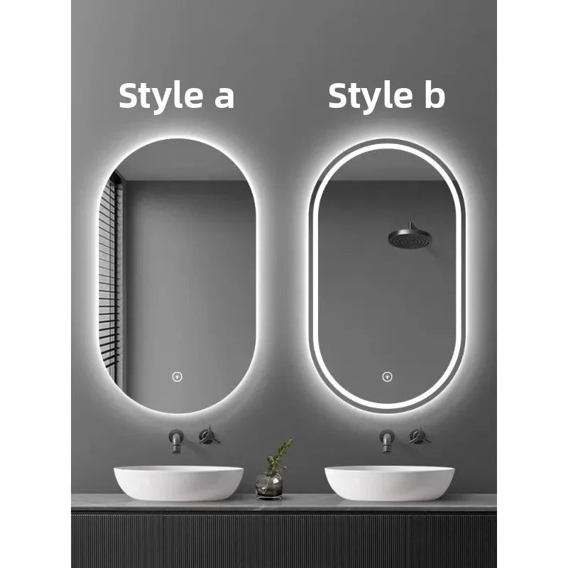 SmartMirror Oval – LED Defogging Bathroom Vanity & Full Body Wall Mirror