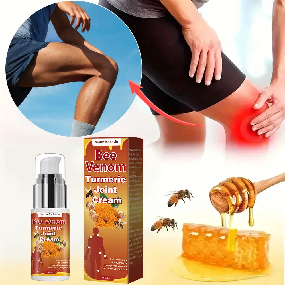 Bee Venom Turmeric Joint Cream – Honey, Glycerin & Vitamin C Daily Moisturizer (All Skin Types)