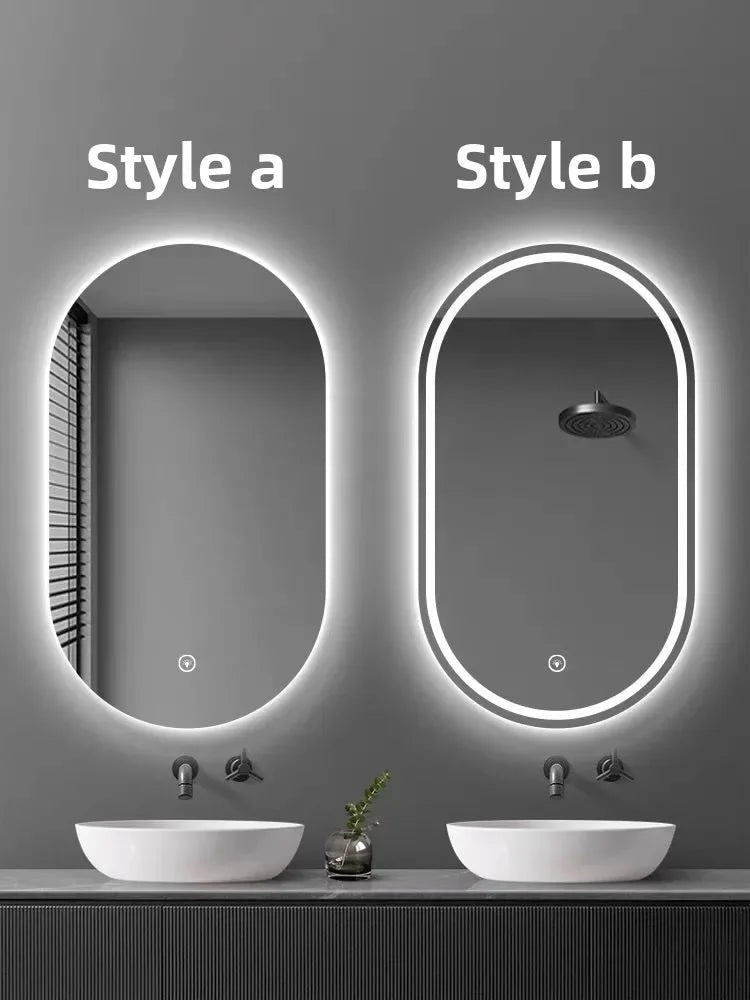 SmartMirror Oval – LED Defogging Bathroom Vanity & Full Body Wall Mirror