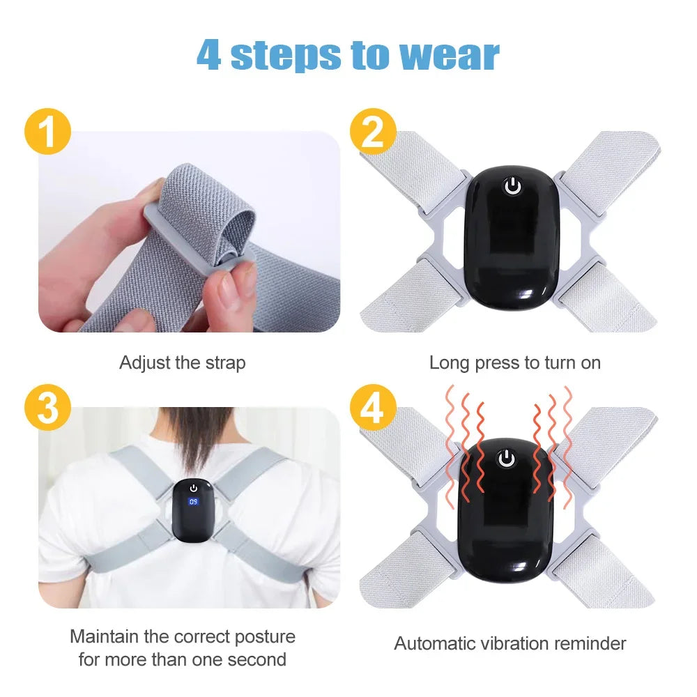 PostureGuard Smart – Invisible Back & Posture Corrector Sensor (Adult & Child)