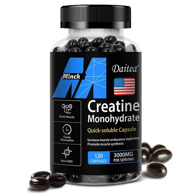 CreaPower 3000mg – Creatine Monohydrate Strength & Muscle Supplement (120 Capsules)