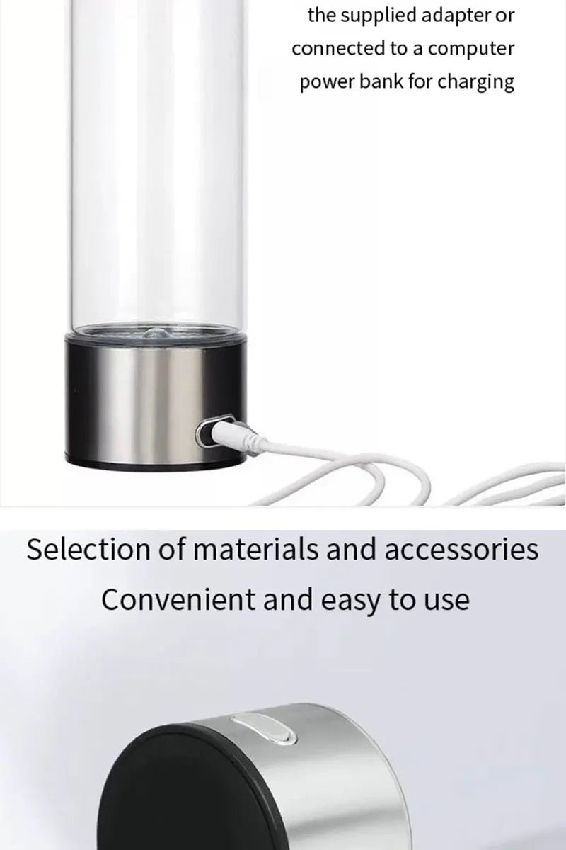 HydroGen Pro 420ml – Electric Hydrogen-Rich Water Generator Bottle & Ionizer