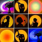 SunsetGlow Lamp – 16-Color LED Sunset Light with Earbuds & Remote Control