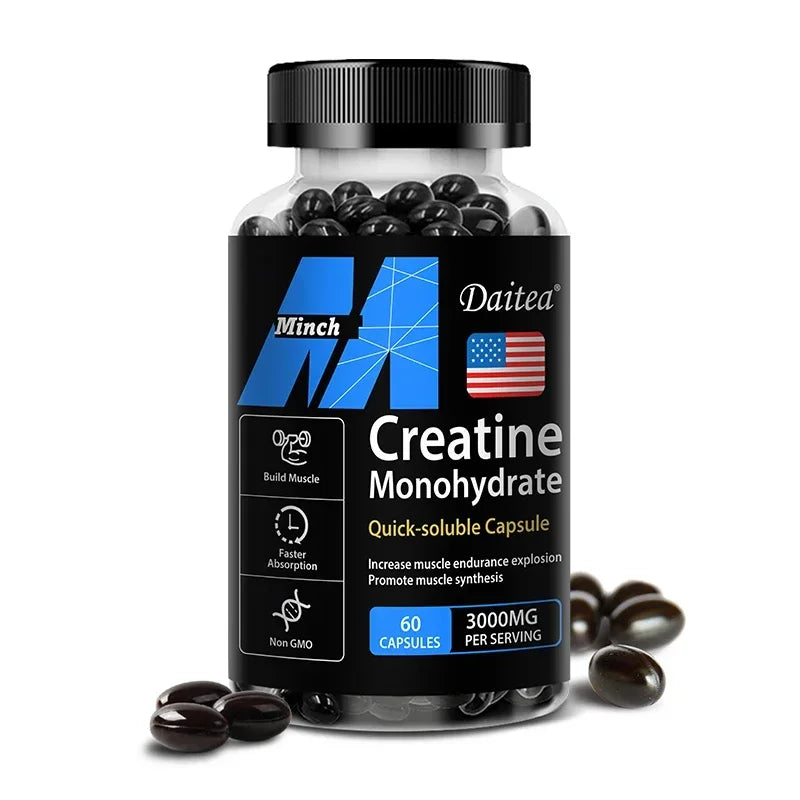 CreaPower 3000mg – Creatine Monohydrate Strength & Muscle Supplement (120 Capsules)